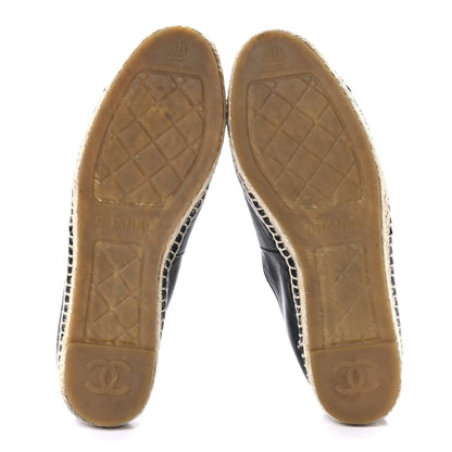 Chanel Lambskin CC Espadrilles 38 Black 5 of 10