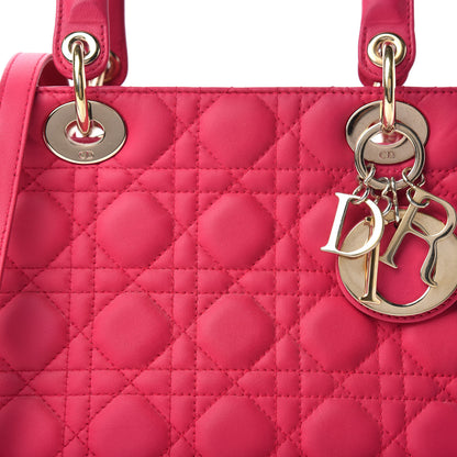 Christian Dior Lambskin Cannage Medium Lady Dior Pink 10 of 10