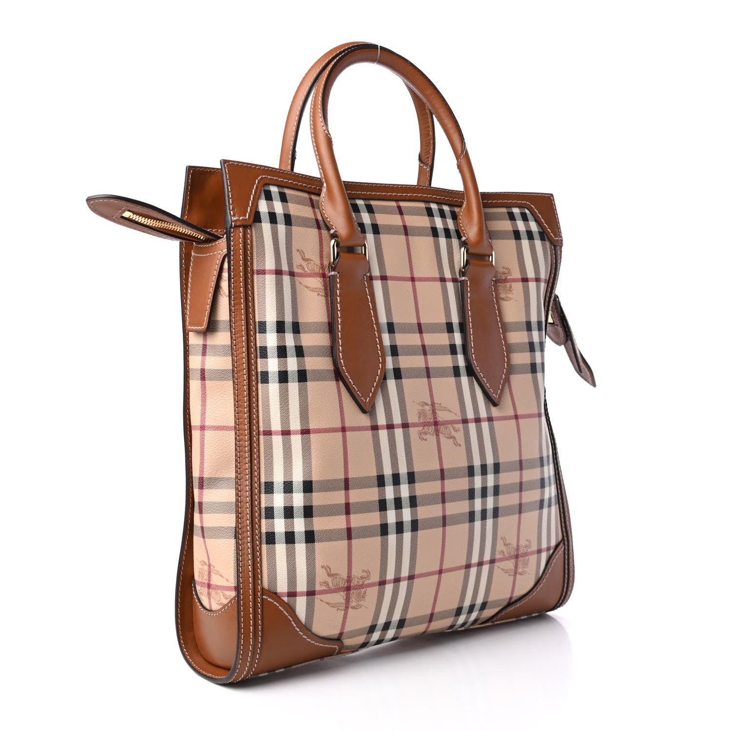 Burberry Haymarket Check Medium Honeywood Tote Tan 2 of 4