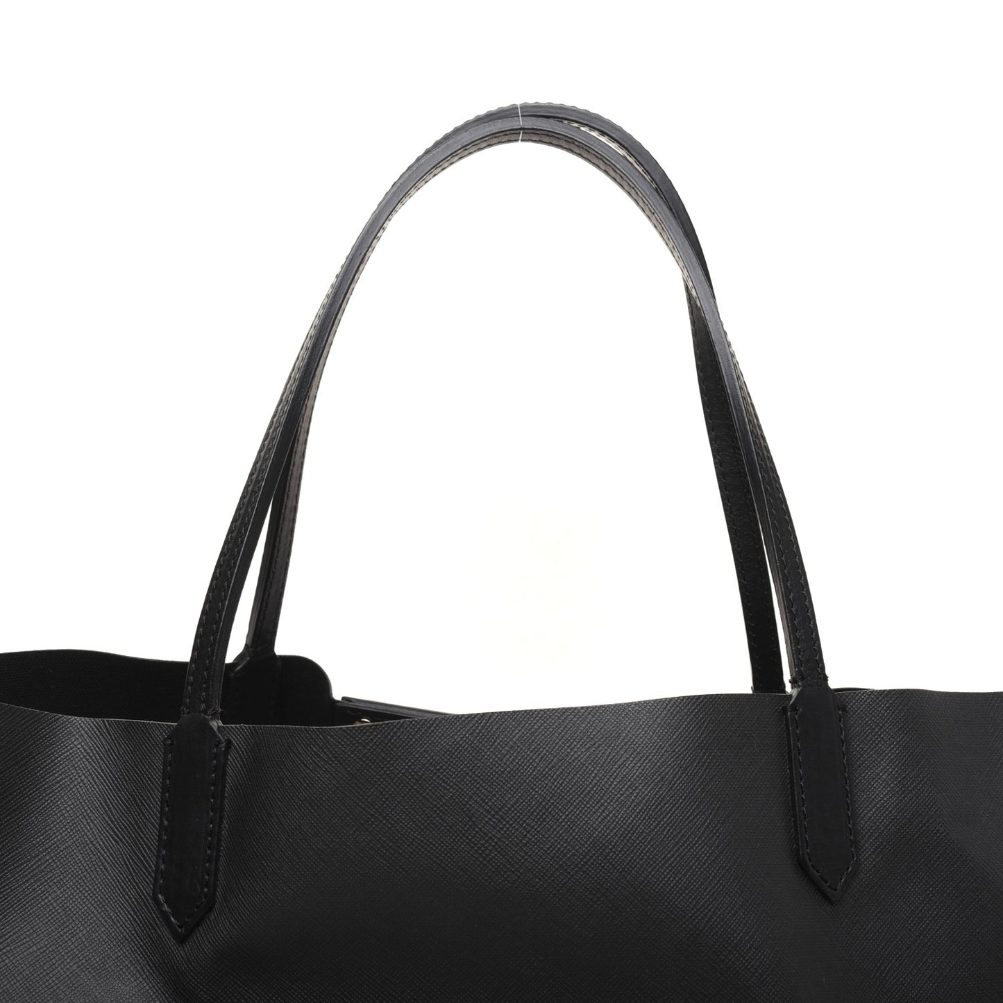 Textured Coated Canvas Rottweiler Print Medium Antigona Tote Black