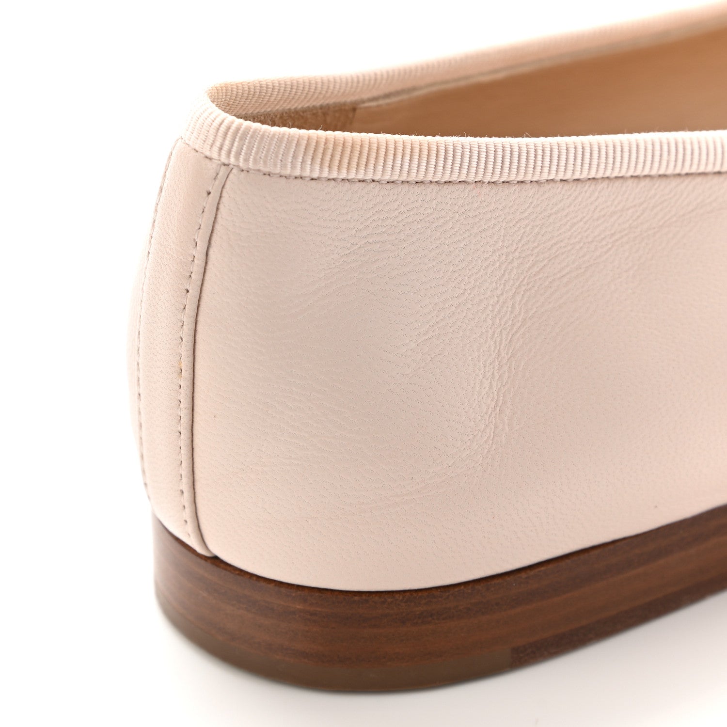 Chanel Lambskin Cap Toe Ballerina Flats 39.5 Beige Gold 10 of 10