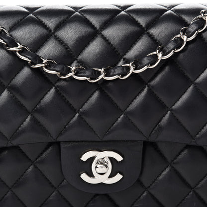 Chanel Lambskin Quilted Medium Double Flap Black 18 of 18