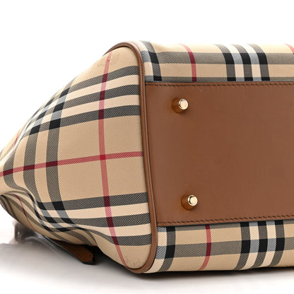 Burberry Horseferry Check Small Canterbury Tote Tan 9 of 10