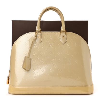 Louis Vuitton Vernis Alma GM Blanc Corail 14 of 14