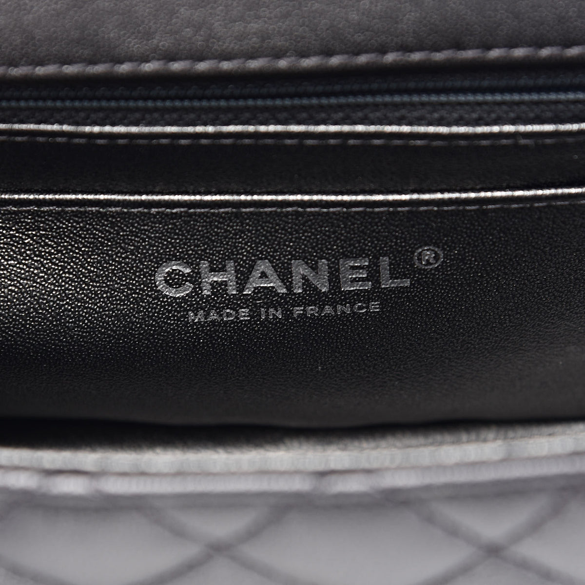 Sheepskin Quilted 2.55 Reissue Mini Flap Dark Grey