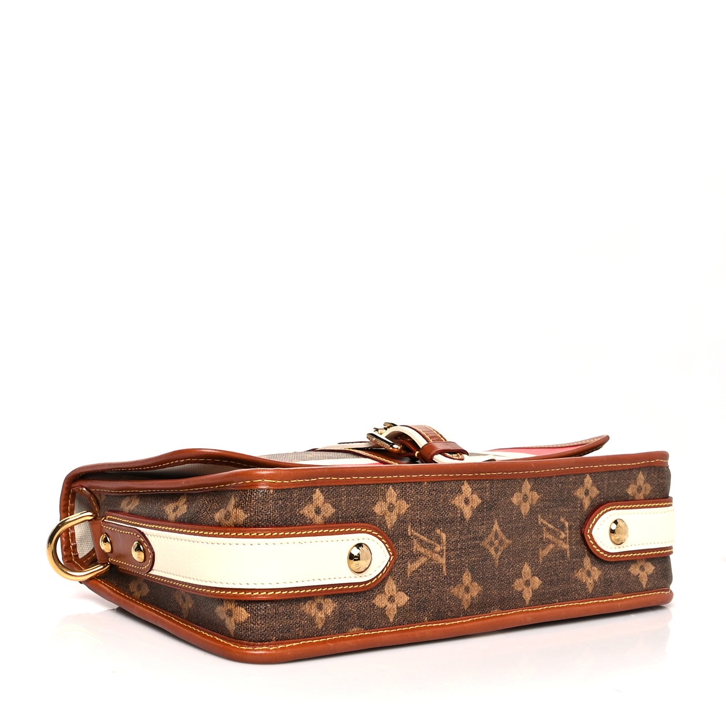 Monogram Rayures Tisse Clutch Red