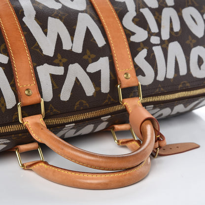 Louis Vuitton Graffiti Keepall 50 Silver 17 of 19