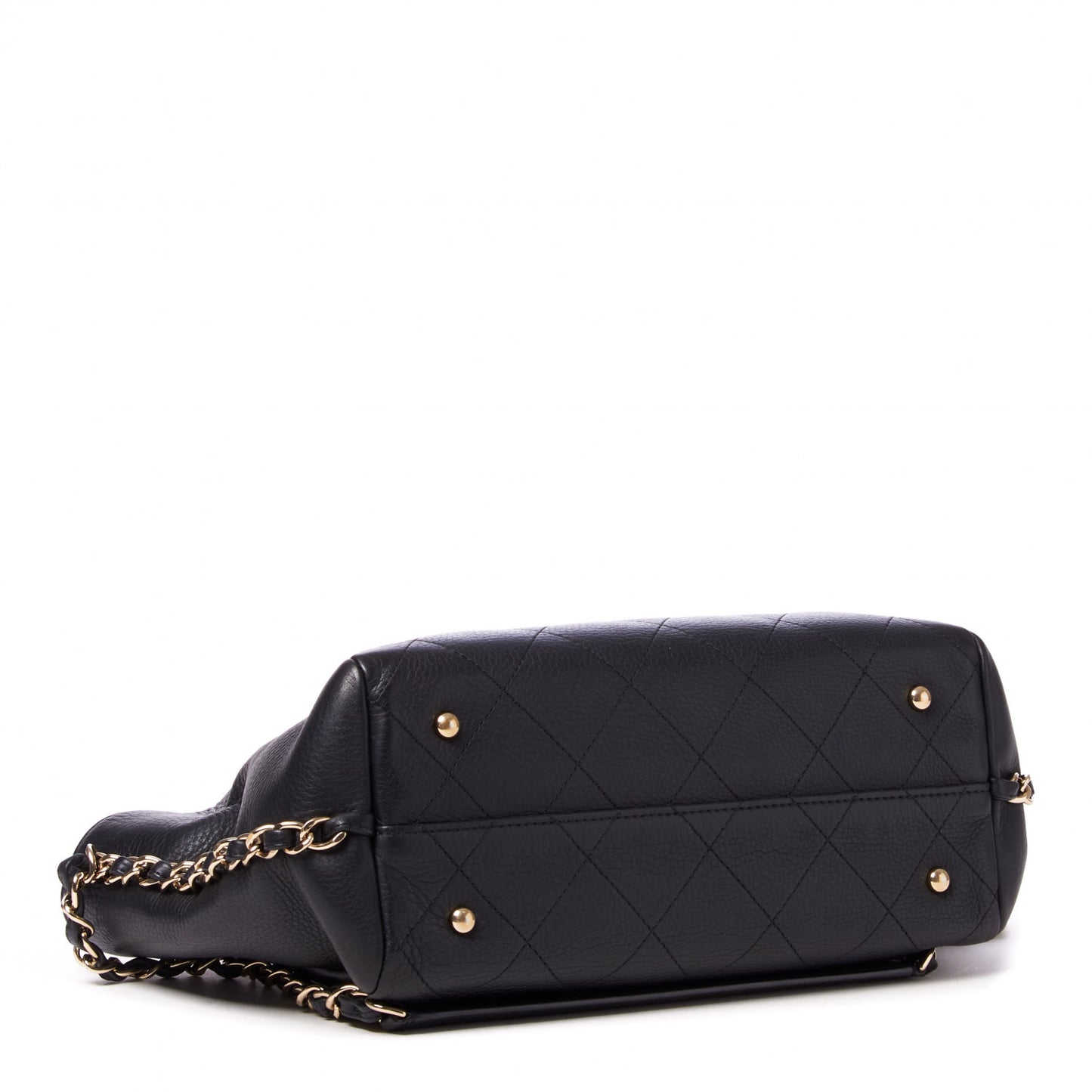 Bullskin Stitched Small Shopping Tote Black
