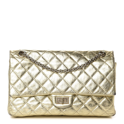 Chanel Metallic Aged Calfskin Quilted 2.55 Reissue 225 Flap Gold 1 of 14