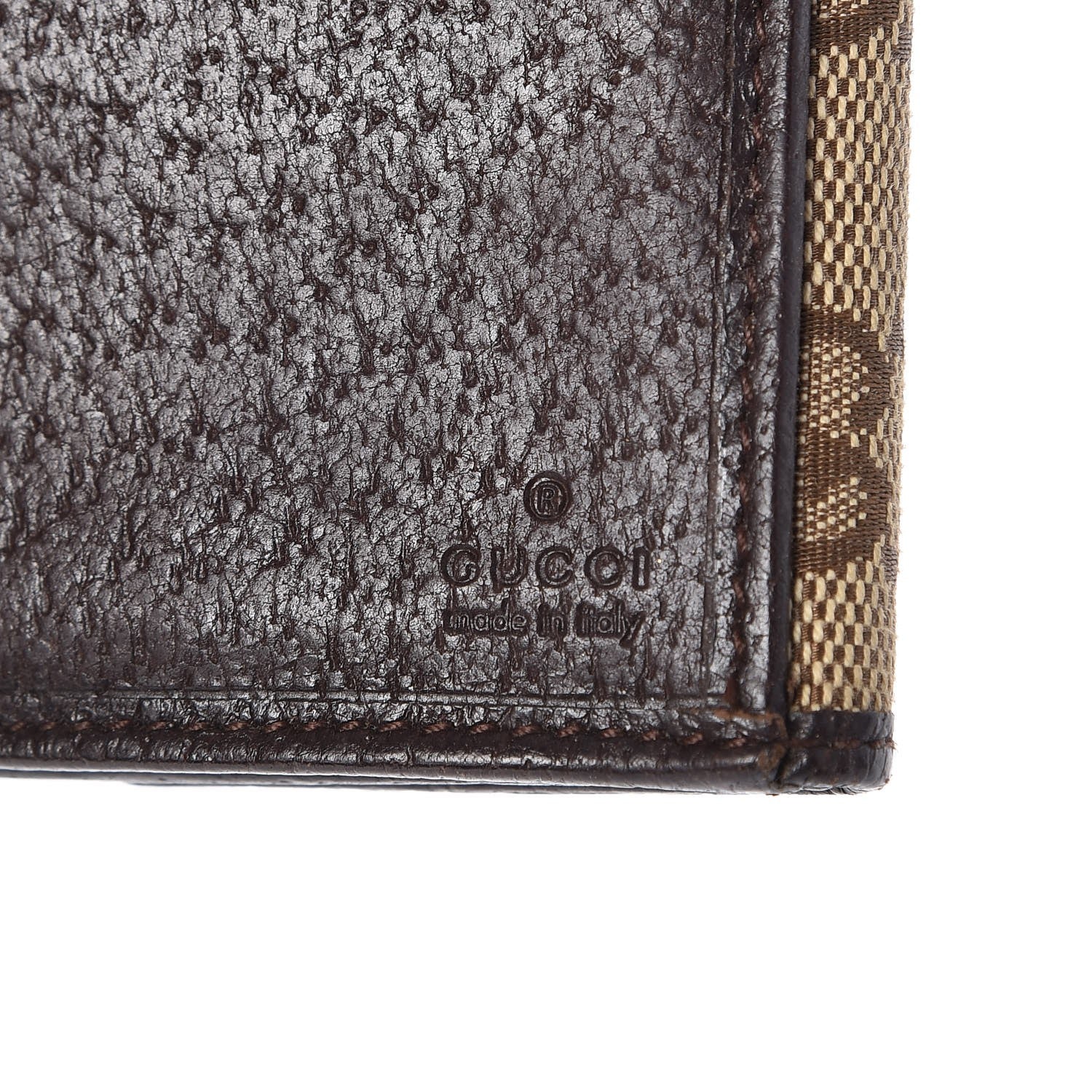Gucci Monogram Metal Bar Continental Flap Wallet Beige Ebony Dark Brown 6 of 8