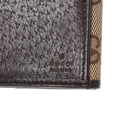 Gucci Monogram Metal Bar Continental Flap Wallet Beige Ebony Dark Brown 6 of 8