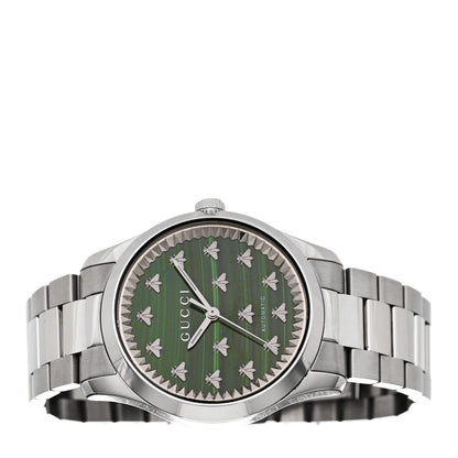 Gucci Stainless Steel Malachite 38mm G-Timeless Bee Automatic Watch 2 of 5