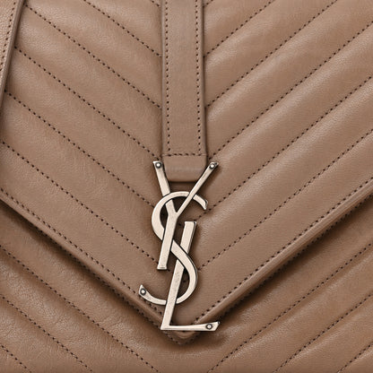 Saint Laurent Sheepskin Matelasse Chevron Monogram Medium College Bag Fard 8 of 10