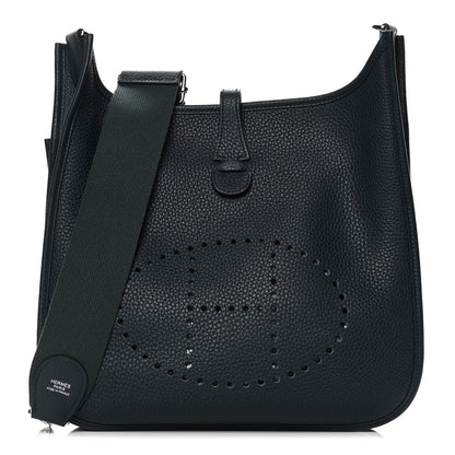 Hermes Taurillon Clemence Evelyne III PM Vert Cypress 1 of 9
