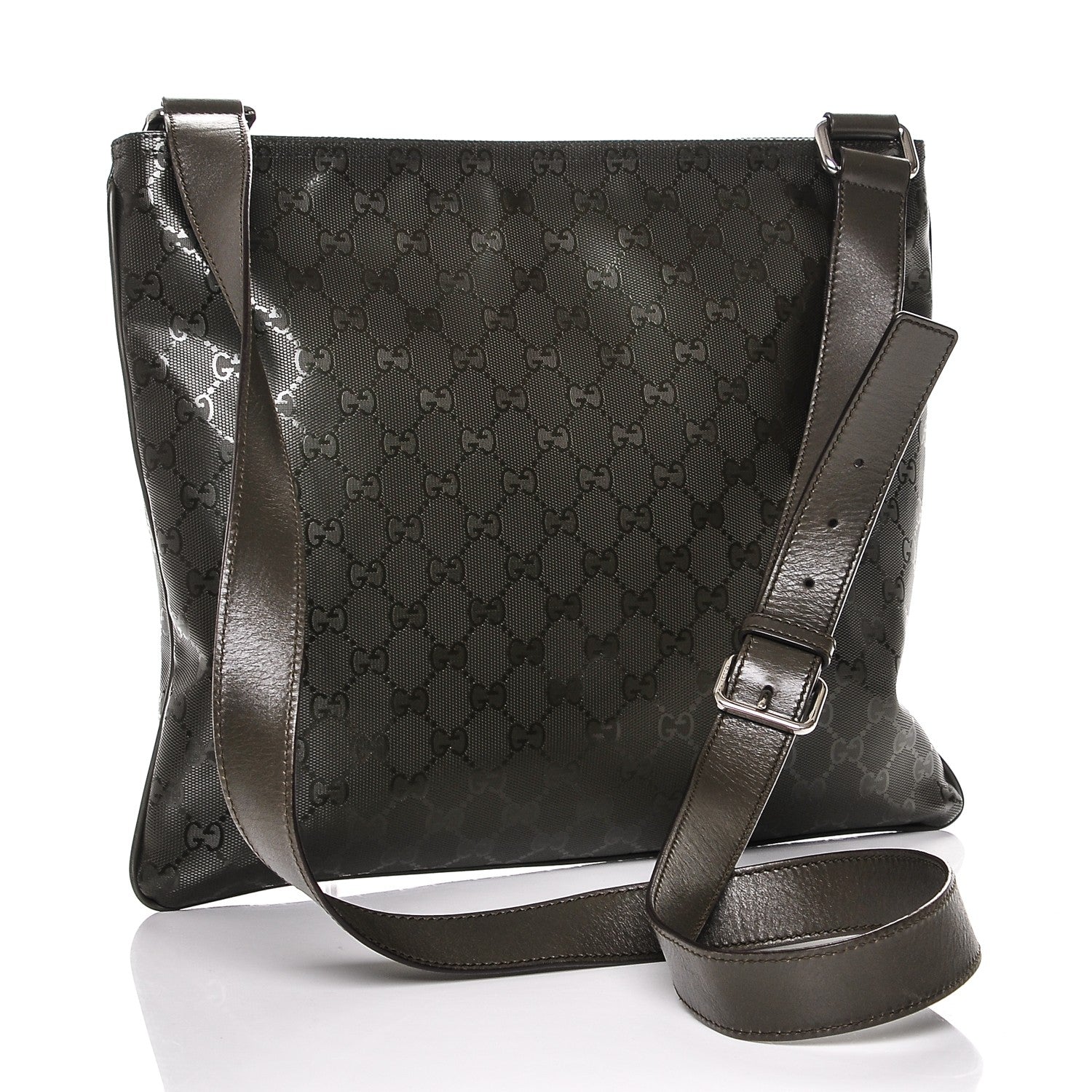 Gucci Imprime Monogram Medium Flat Messenger Bag Military 3 of 7