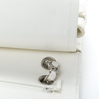 Chanel Caviar Quilted Small Double Flap White 13 of 14