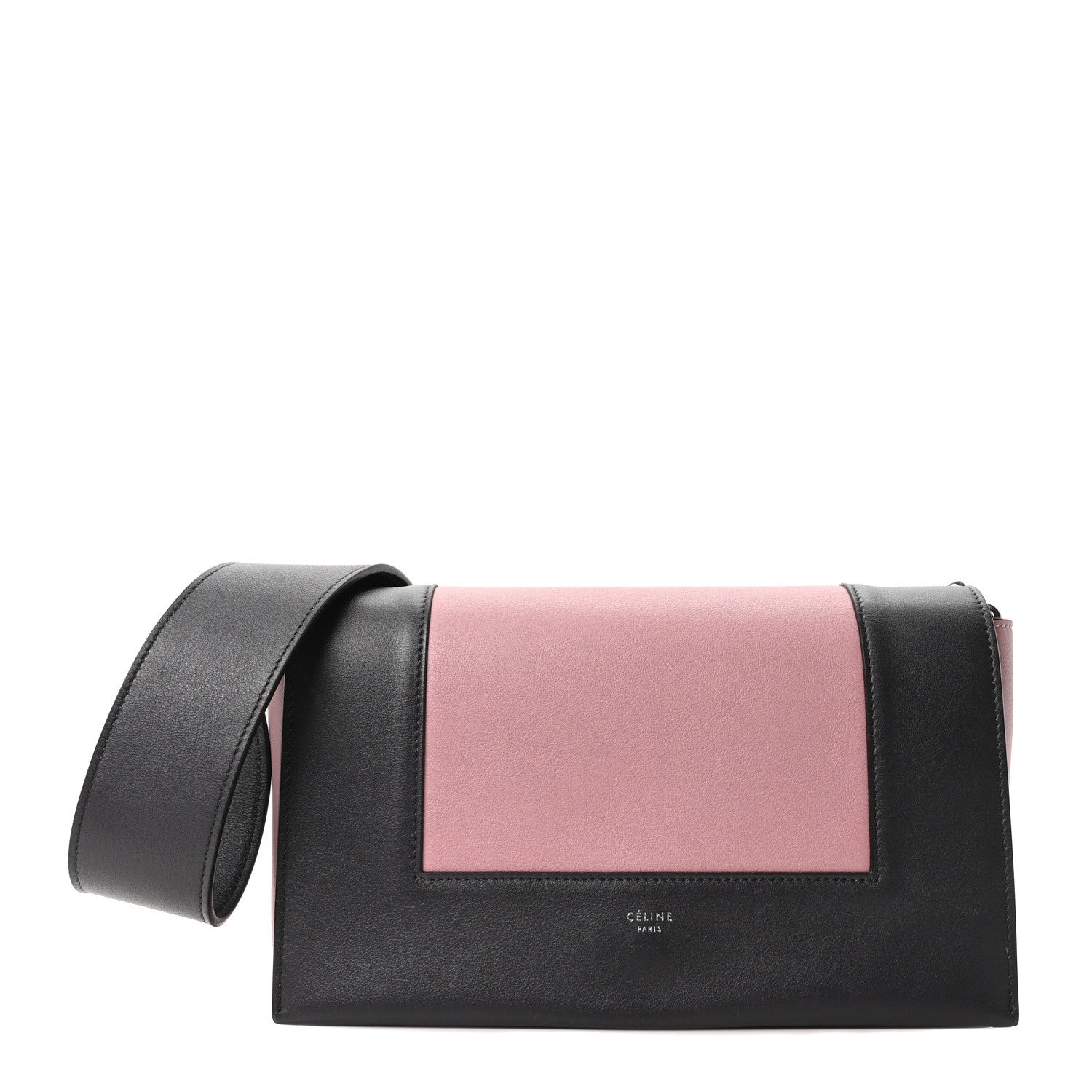 Celine Shiny Smooth Calfskin Medium Frame Shoulder Bag Liquorice Antique Rose 1 of 11
