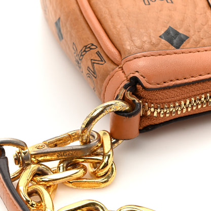 MCM Visetos Nappa Mini Delmy Chain Shoulder Bag Cognac 12 of 13