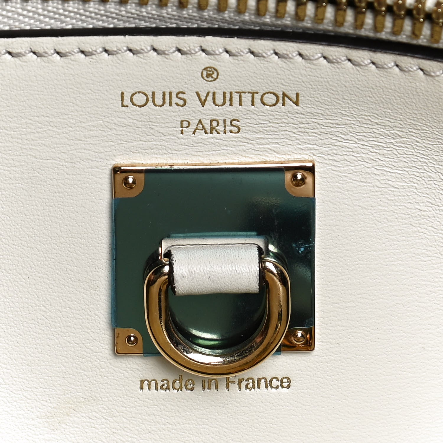 Louis Vuitton Calfskin City Steamer PM Kaki White Magnolia 6 of 12
