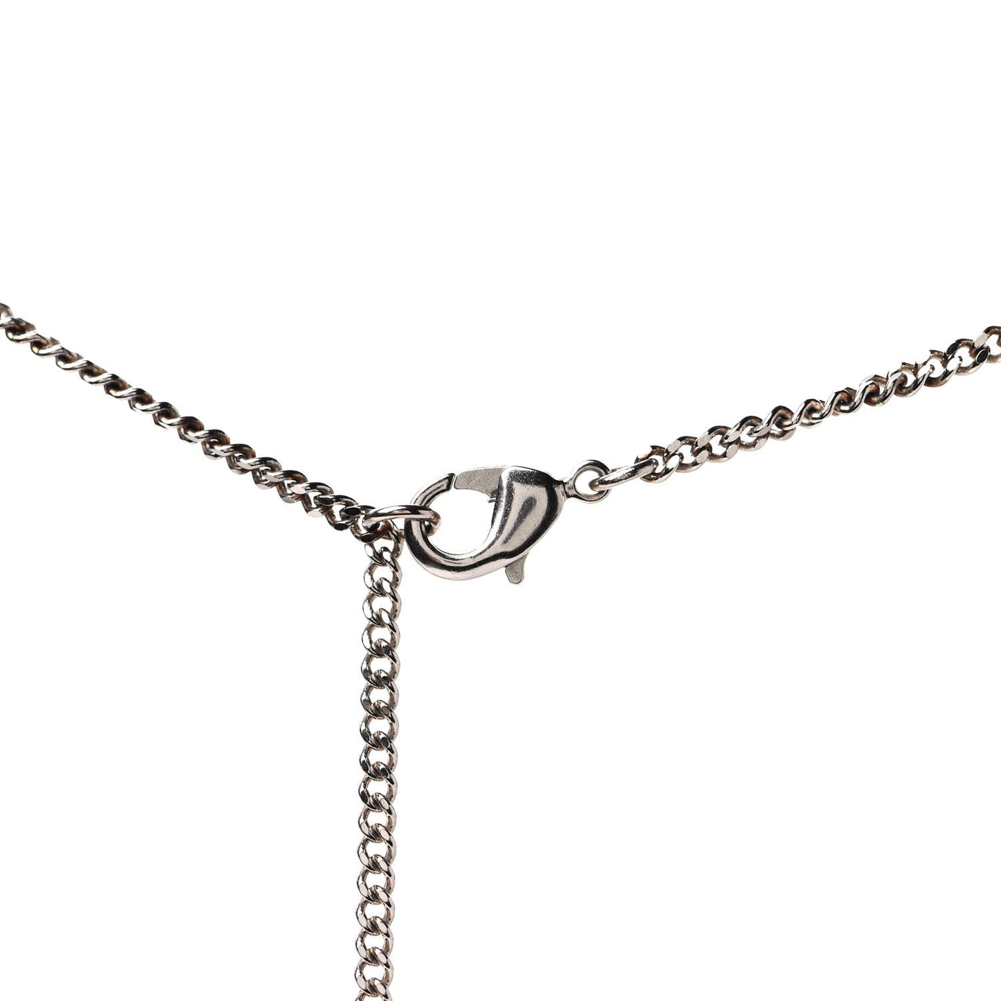 Crystal Enamel Tweed Effect CC Necklace Gold
