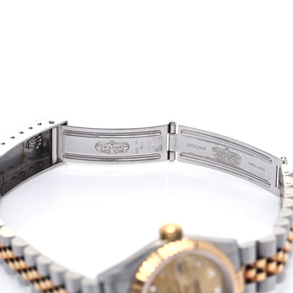 Rolex Stainless Steel 18K Yellow Gold Diamond 26mm Oyster Perpetual Datejust Watch Champagne 79173 6 of 7