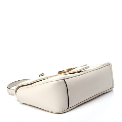 Gucci Calfskin Matelasse Small GG Marmont Shoulder Bag White 4 of 11
