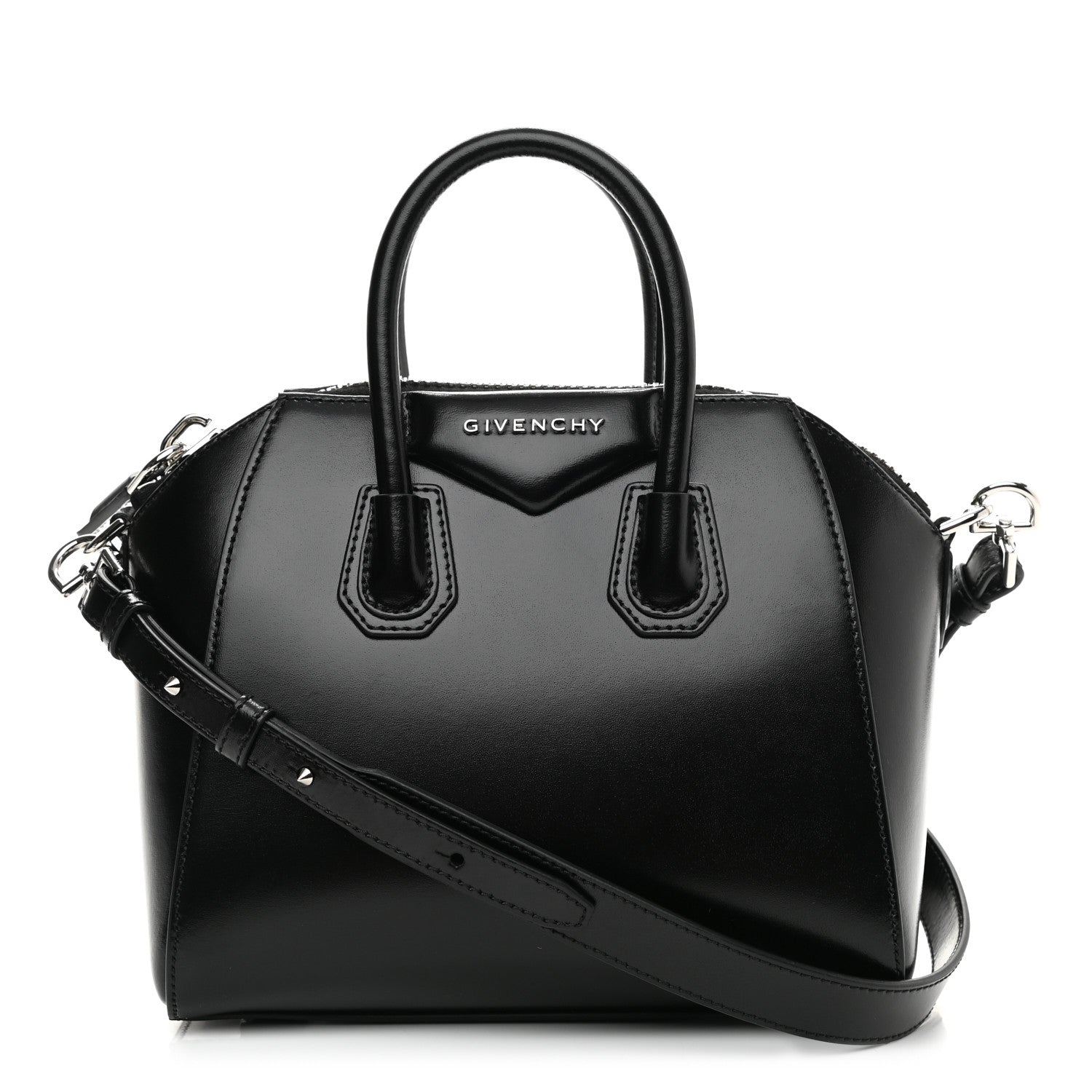Givenchy Shiny Lord Calfskin Mini Antigona Black 1 of 9