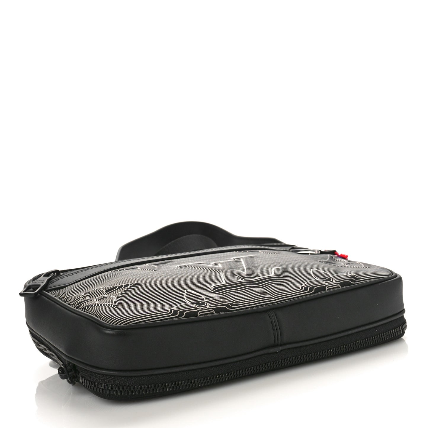 Calfskin Monogram 2054 Capsule Expandable Messenger Grey Black