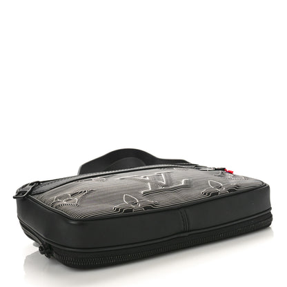 Louis Vuitton Calfskin Monogram 2054 Capsule Expandable Messenger Grey Black 4 of 9