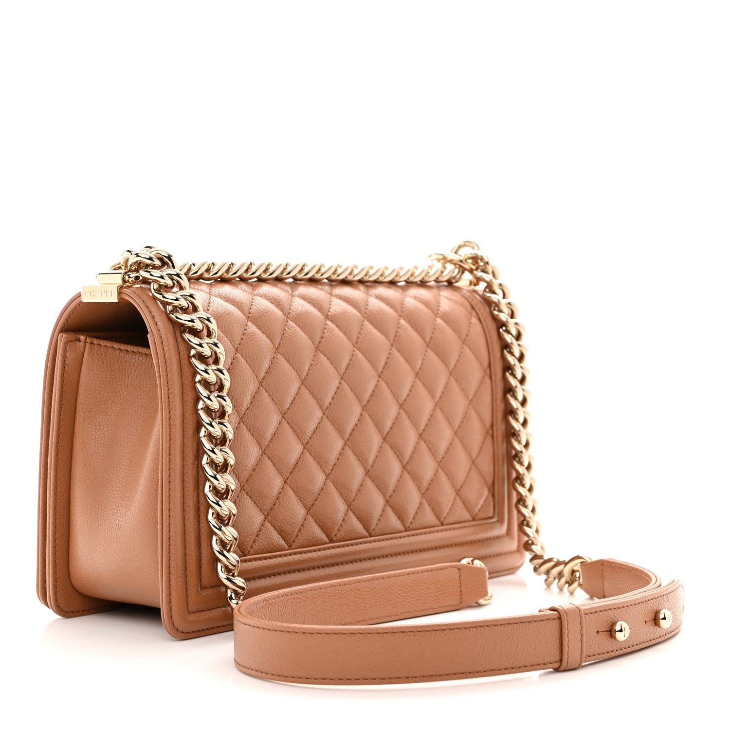 Chanel Caviar Quilted Medium Boy Flap Brown 4 of 11