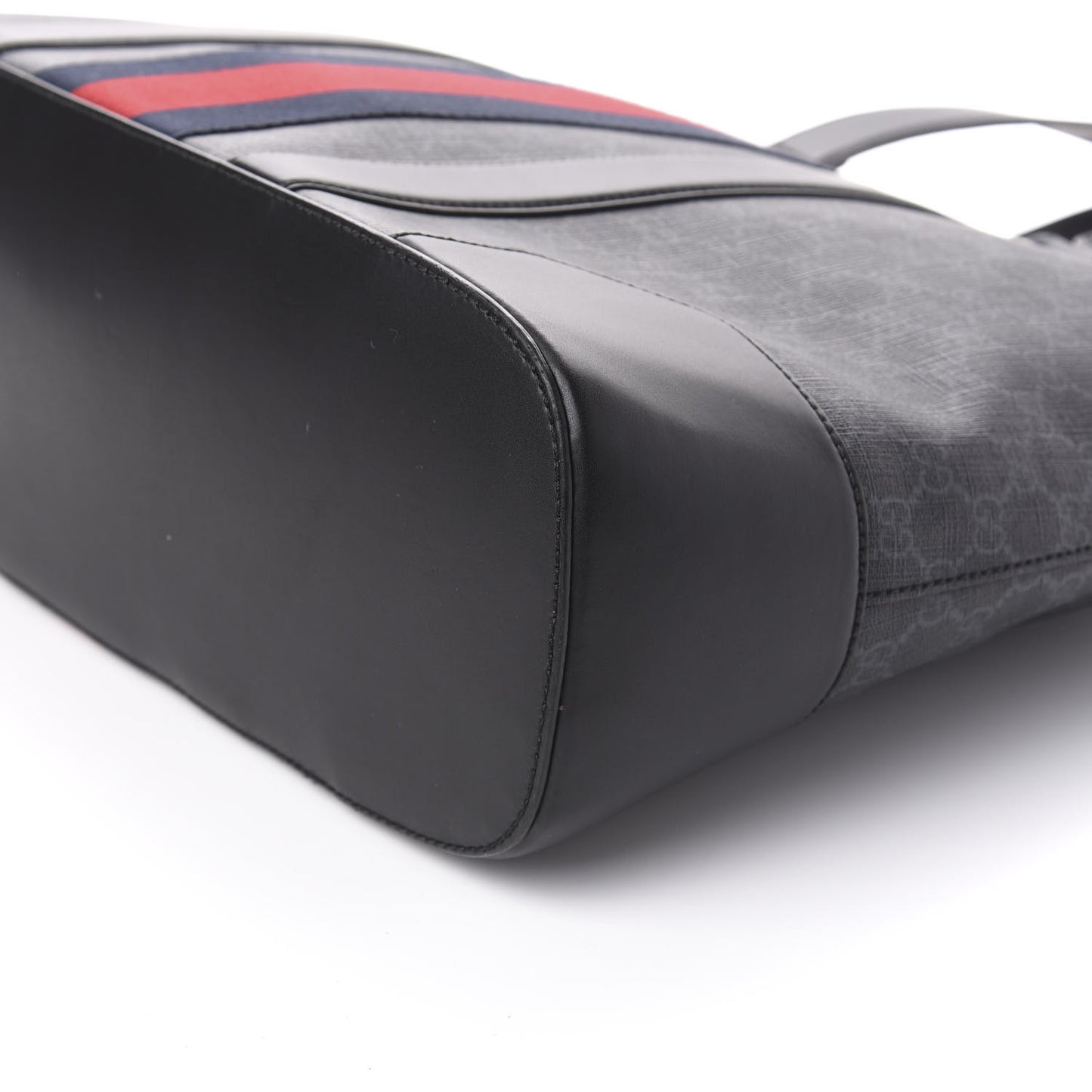 GG Supreme Monogram Web Tote Black Grey