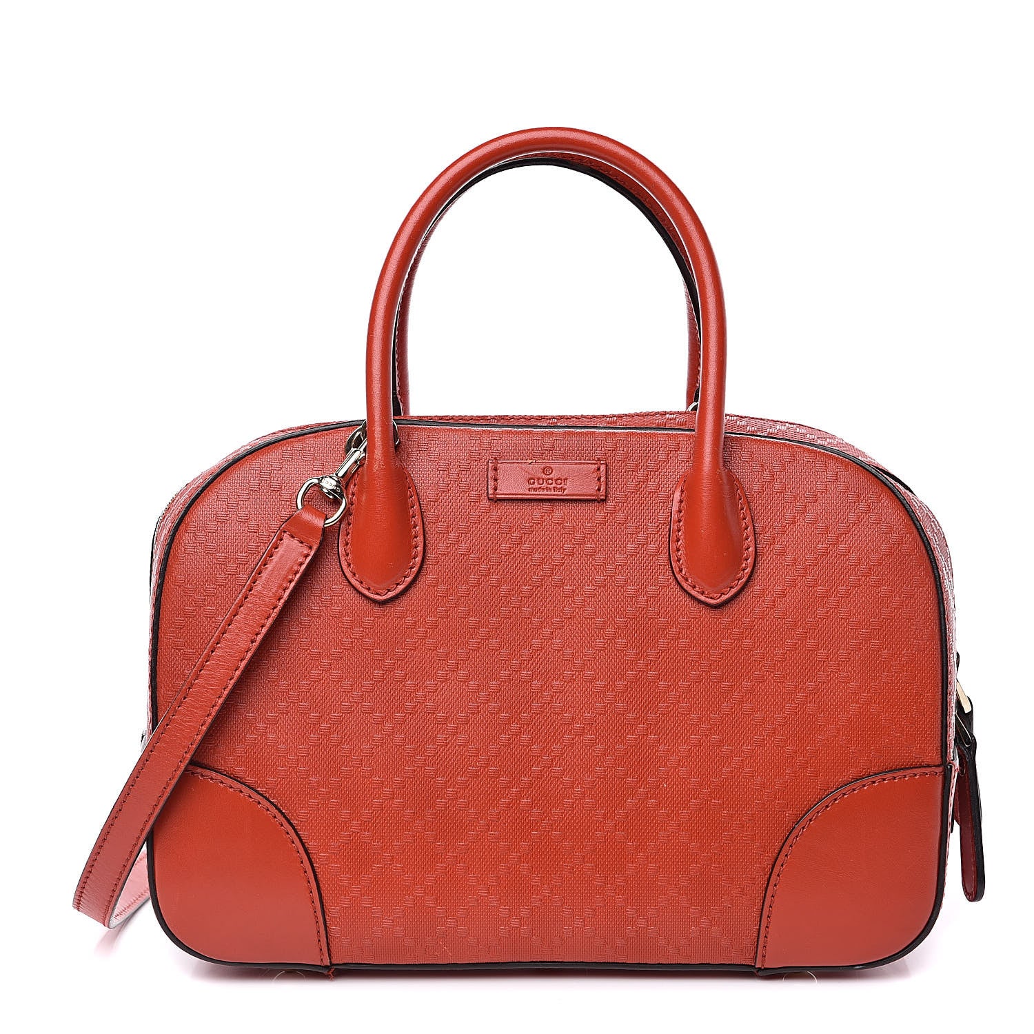 Gucci Calfskin Diamante Small Top Handle Bag Orange 1 of 13