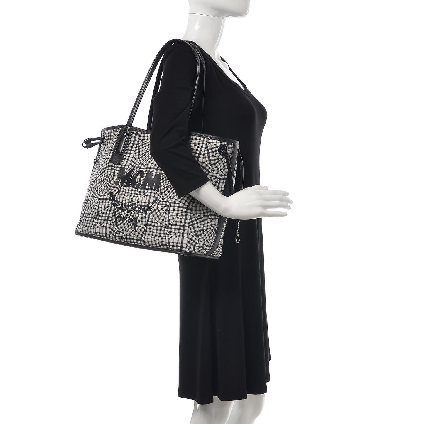 Visetos Medium Liz Reversible Shopper Tote Black