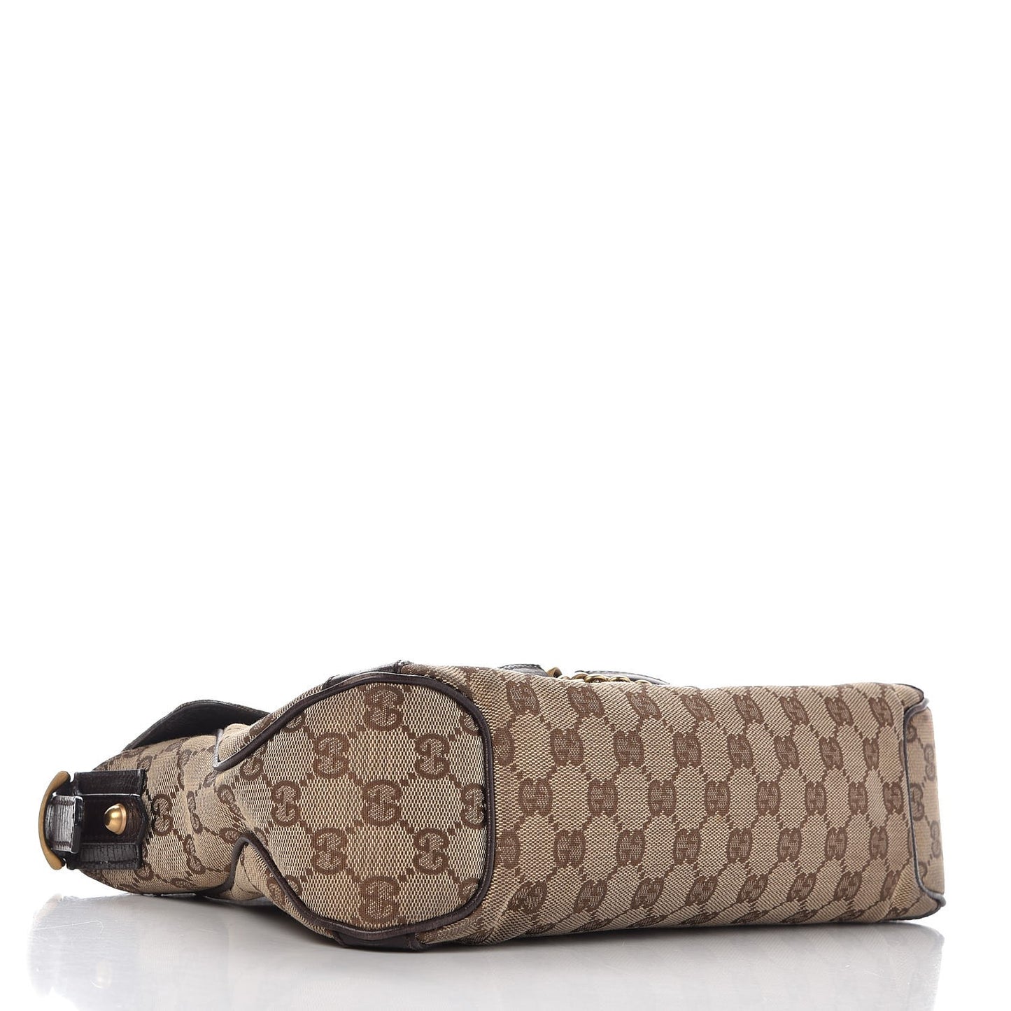 Monogram Horsebit Chain Flap Shoulder Bag Brown