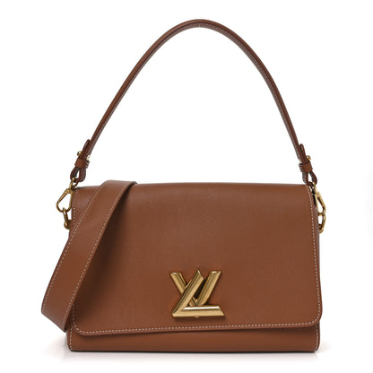 Louis Vuitton Calfskin Soft Twist Shoulder Bag Cognac 1 of 9