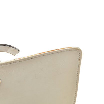 Chanel Patent Square Stitched CC Flap Clutch White 13 of 21