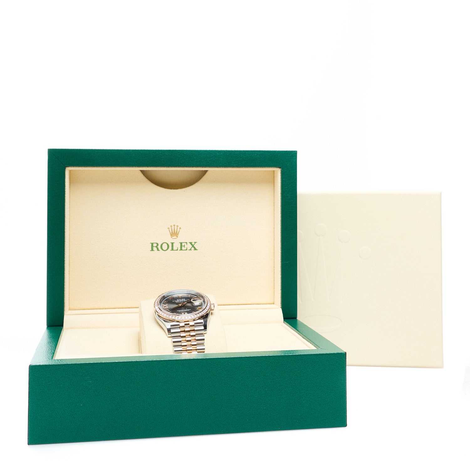 Rolex Stainless Steel 18K Everose Gold Diamond 36mm Oyster Perpetual Datejust Watch Rhodium Roman 126281RBR 5 of 5