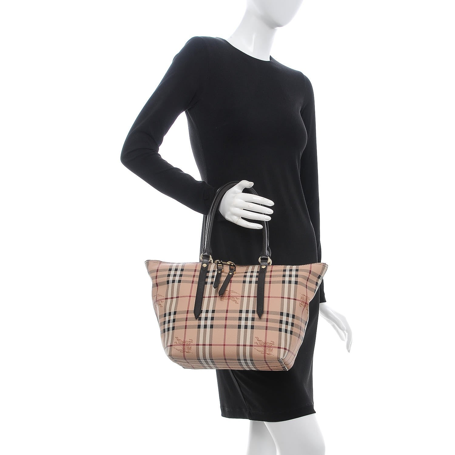 Burberry Haymarket Check Small Salisbury Tote Chocolate 2 of 7