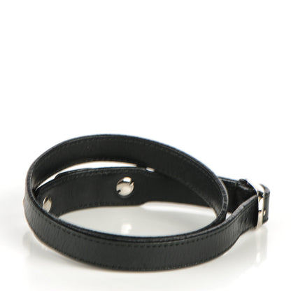 Balenciaga Agneau Giant Silver Hardware Triple Tour L Bracelet Black 3 of 6