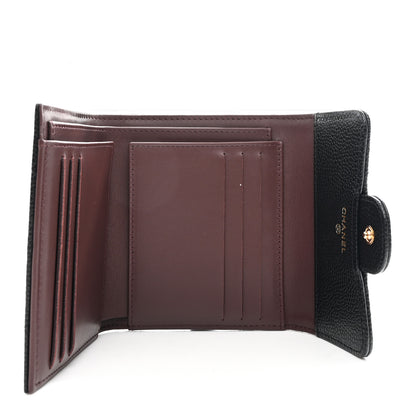 Chanel Caviar Quilted Compact Flap Wallet Black 5 of 9