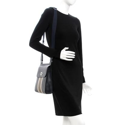Mulberry Natural Grain Calfskin College Stripe Antony Messenger Midnight Chalk Moss 2 of 7