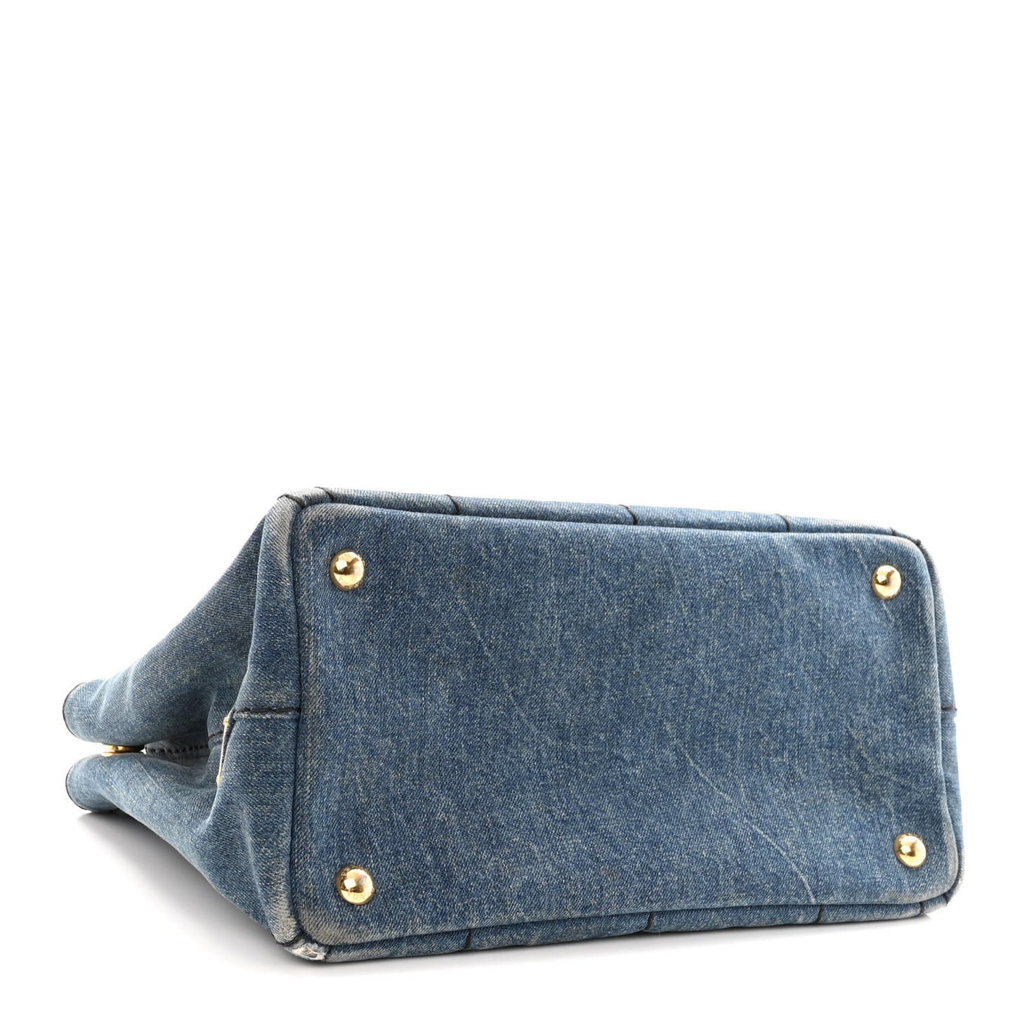 Denim Small Logo Tote Bleu