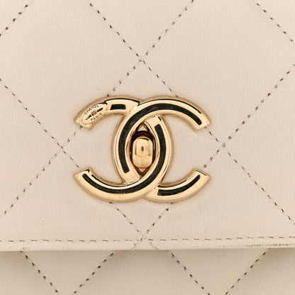 Chanel Lambskin Quilted Small Trendy CC Dual Handle Flap Bag White 12 of 15