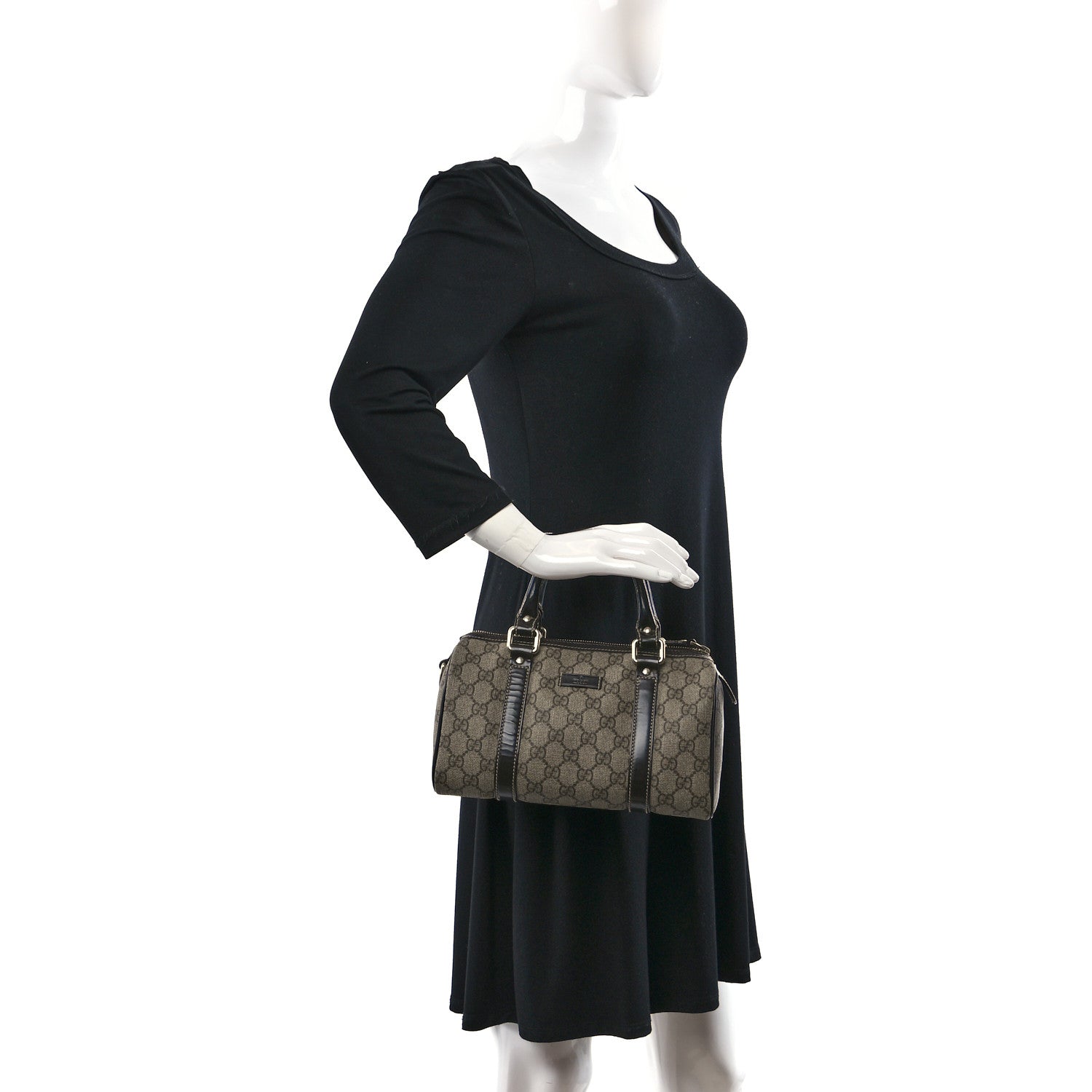 Gucci GG Plus Monogram Small Joy Boston Dark Brown 2 of 11
