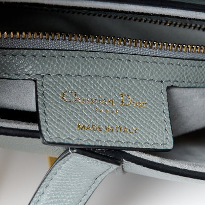 Christian Dior Grained Calfskin Saddle Bag With Strap Stone Grey 6 of 10