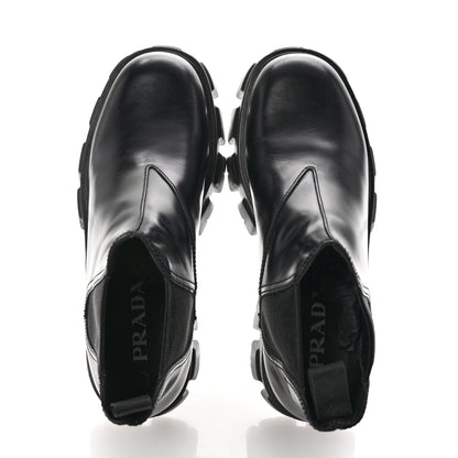 Prada Spazzolato Rois Monolith Chelsea 55mm Ankle Boots 39.5 Black 2 of 11