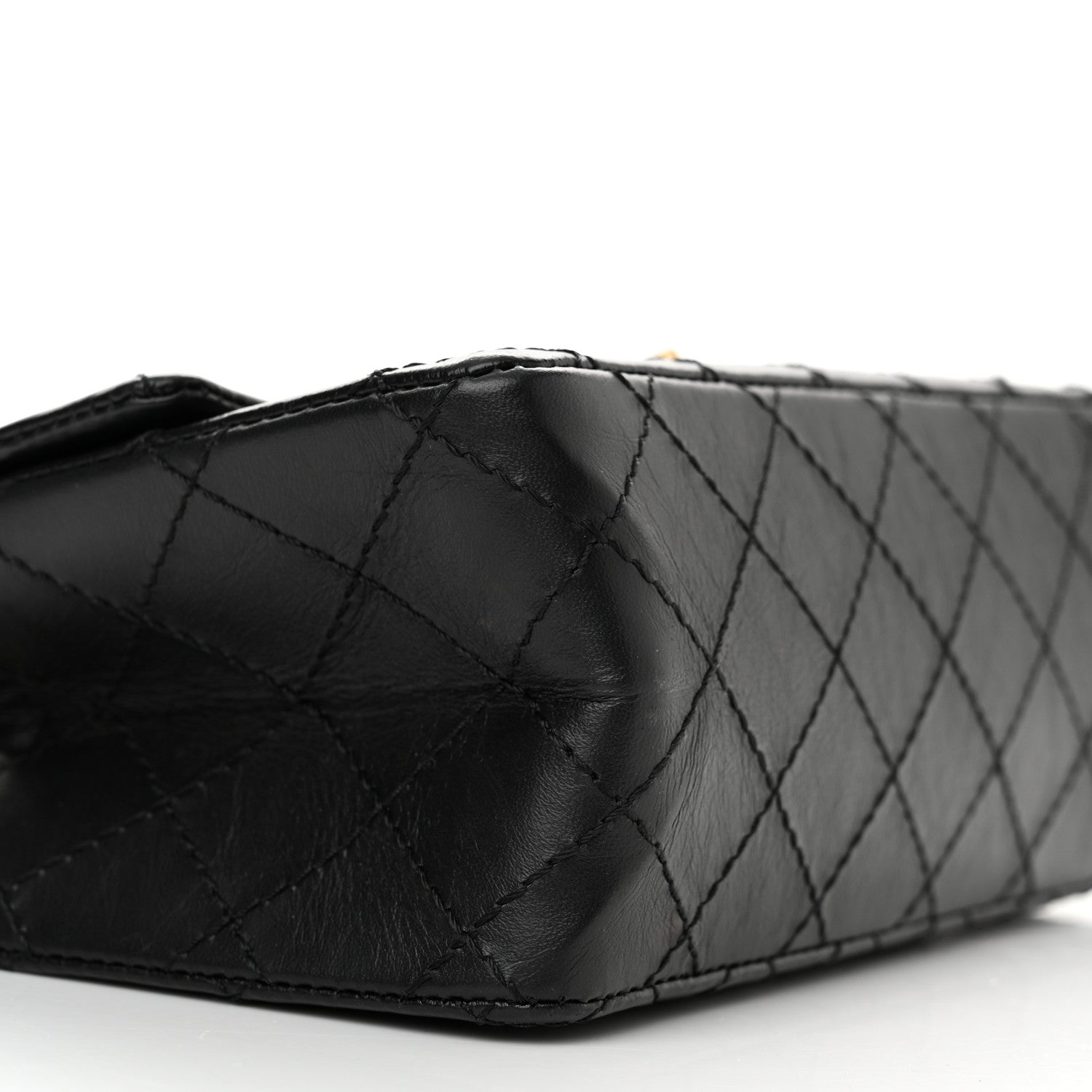 Chanel Aged Calfskin Quilted 2.55 Reissue Mini Flap Black 9 of 13
