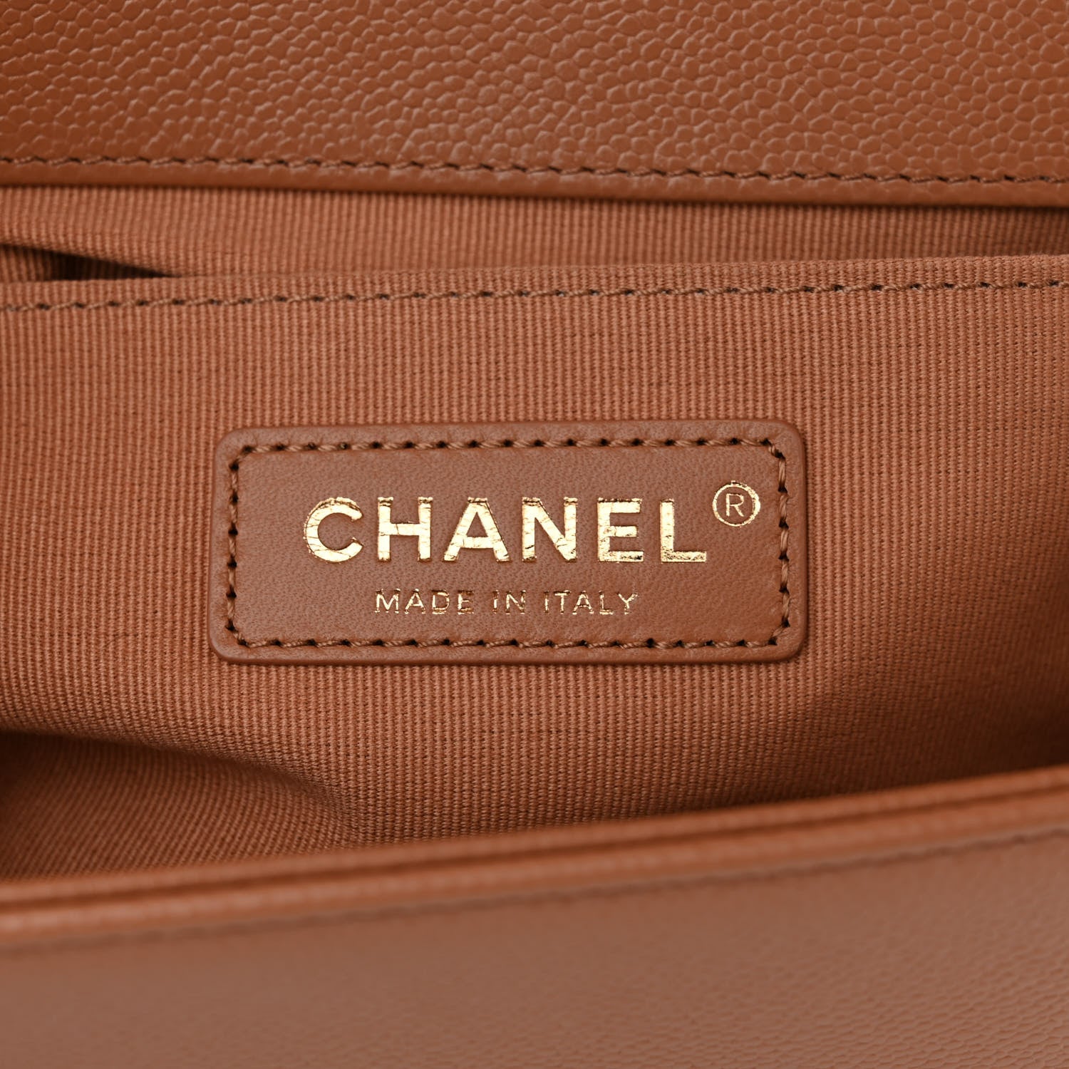 Chanel Caviar Quilted Medium Boy Flap Light Brown 6 of 11