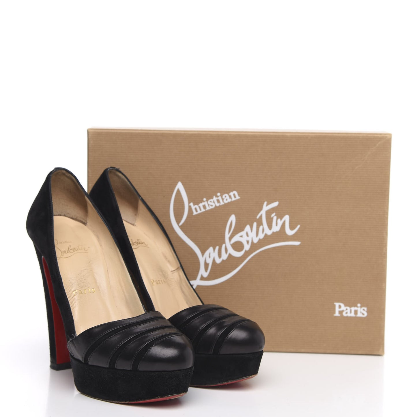Shiny Calfskin Veau Velours Viva Bella 140 Platform Pumps 36.5 Black