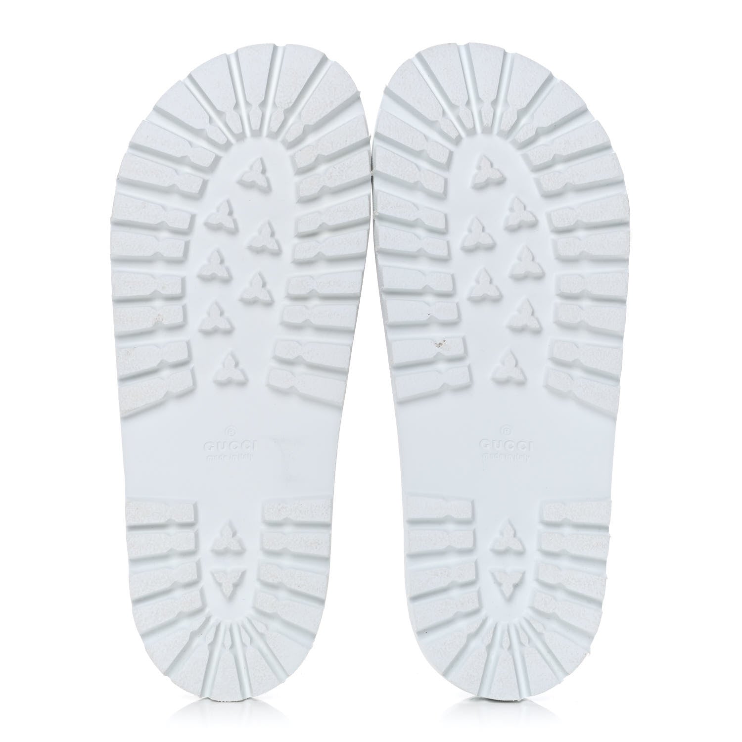Gucci Rubber Web Mens Lug Sole Slide Sandals 9 Great White Green Red 6 of 11
